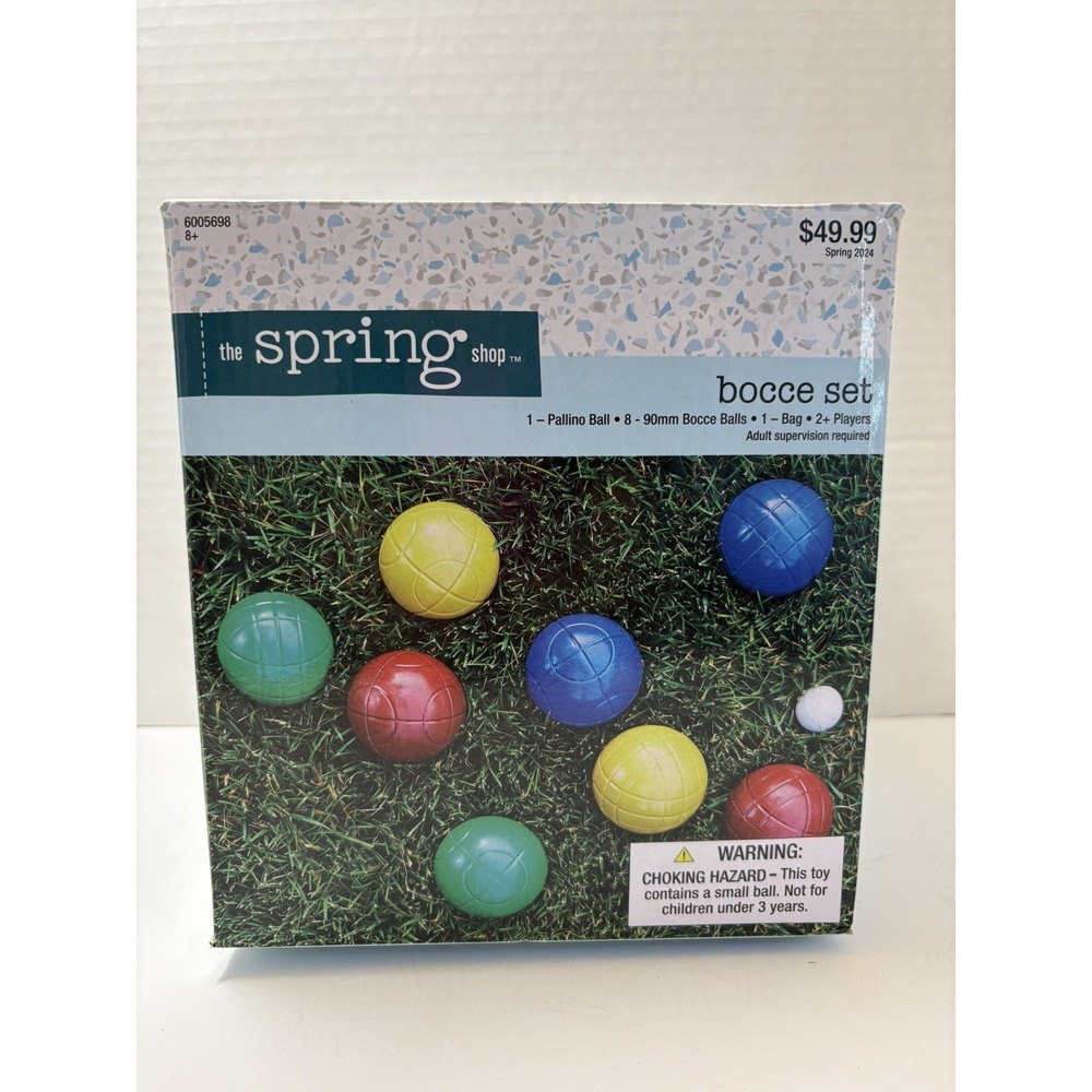Hobby Lobby The Spring Shop Bocce Ball Set 90mm Balls Carrying Bag 6005698 NEW